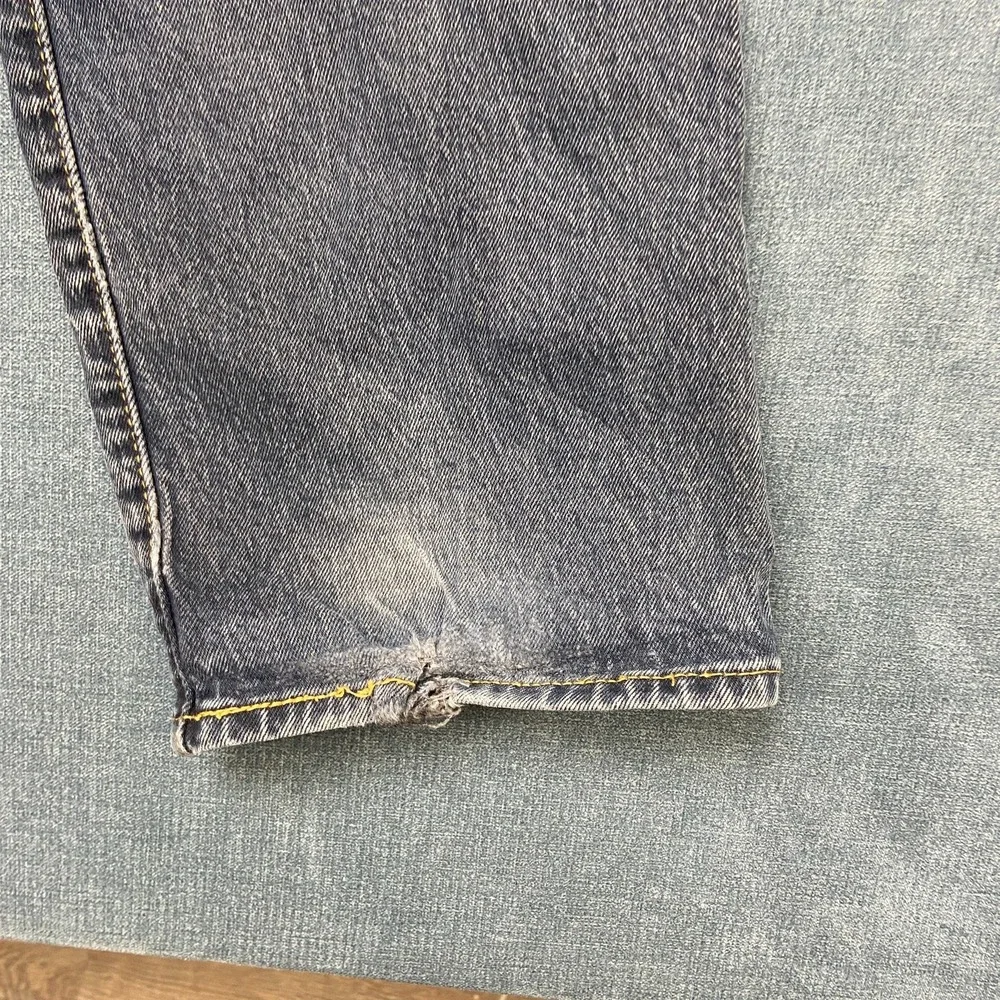 Levi's 501 Jeans Mens 38 Black Denim Straight Medium Wash High Rise Original Fit